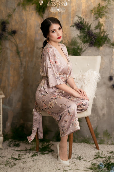 Sakura Silk Kimono Pantsuit