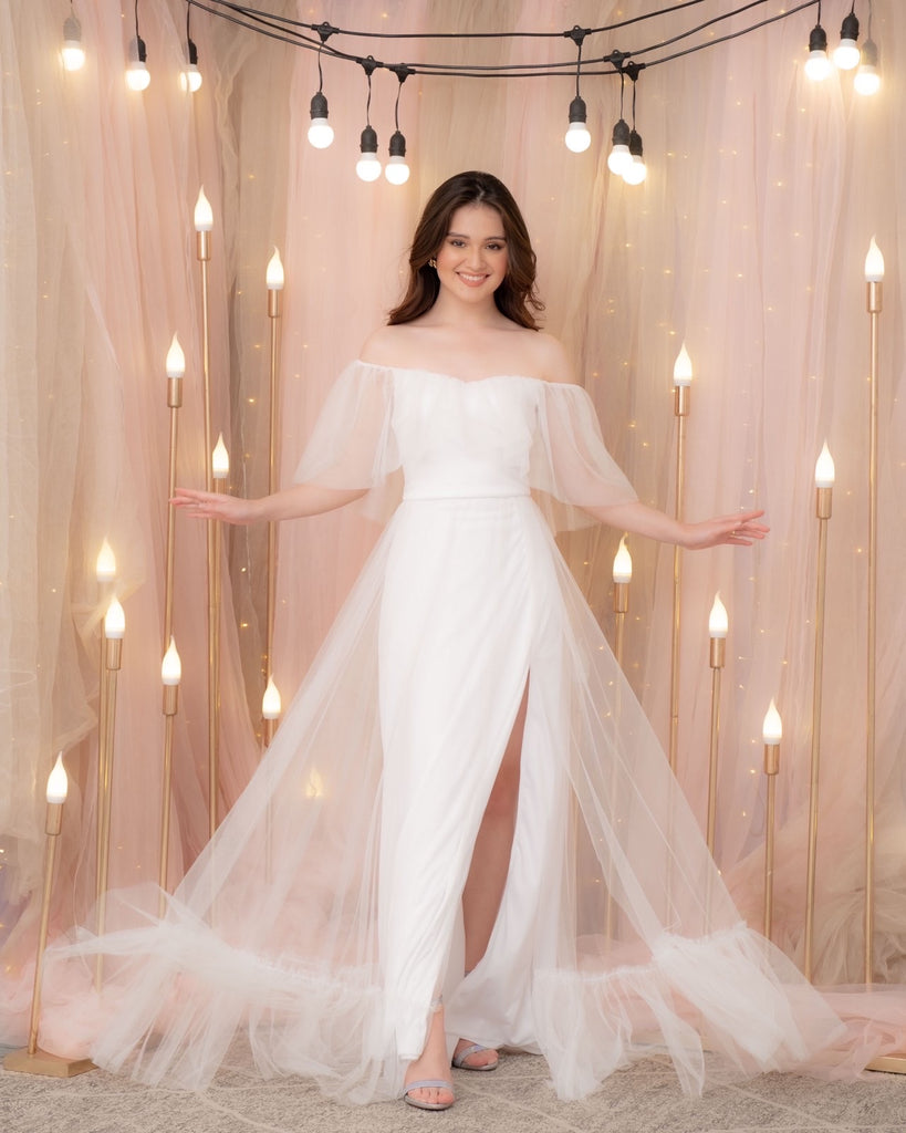 Frost Plain Tulle Gown